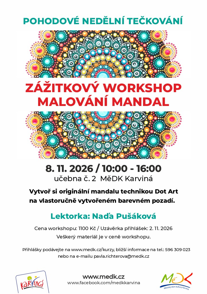 Zažitkový workshop malování mandal
