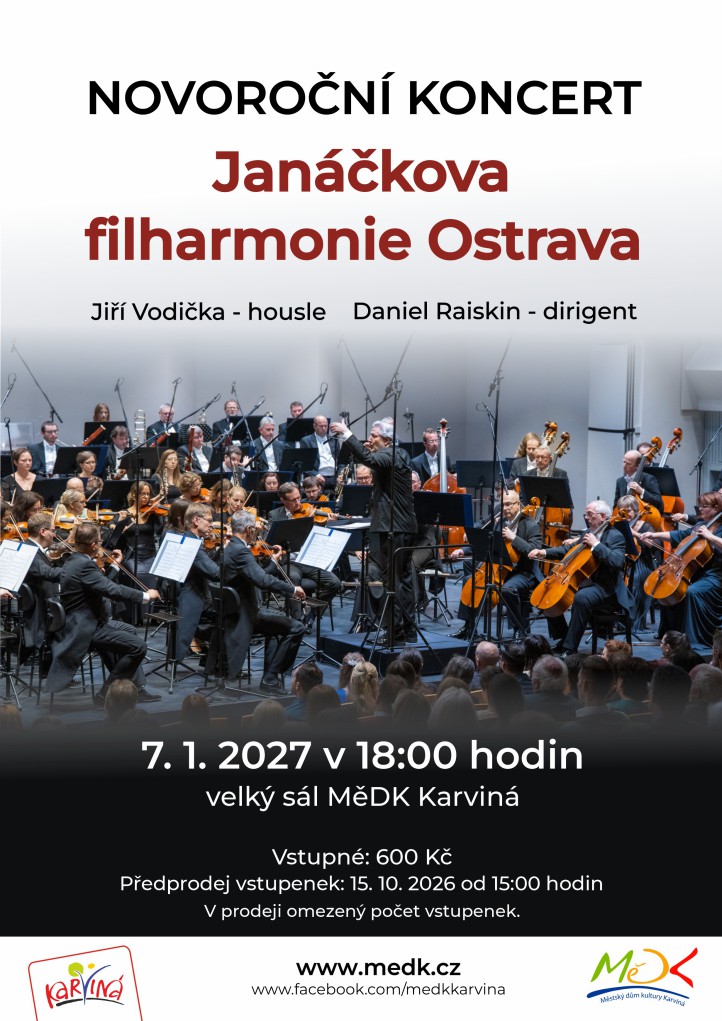 Novoroční koncert Janáčkovy filharmonie Ostrava