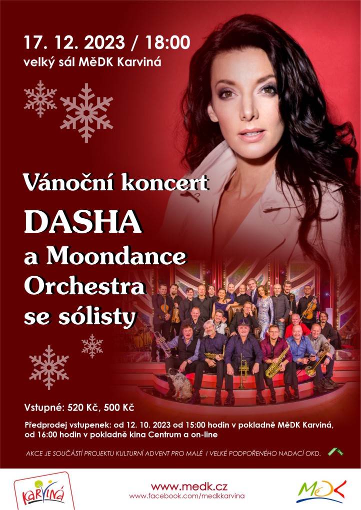 Vánoční koncert Dasha a Moondance Orchestra se sólisty