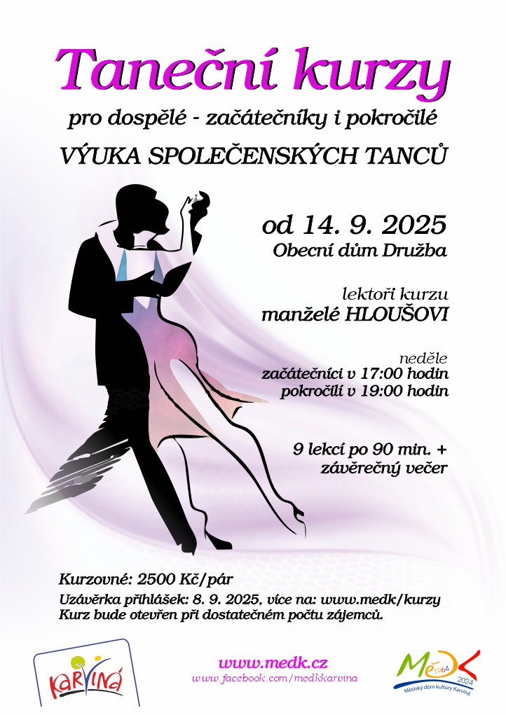 Taneční kurzy pro dospělé, začátečníky i pokročilé
